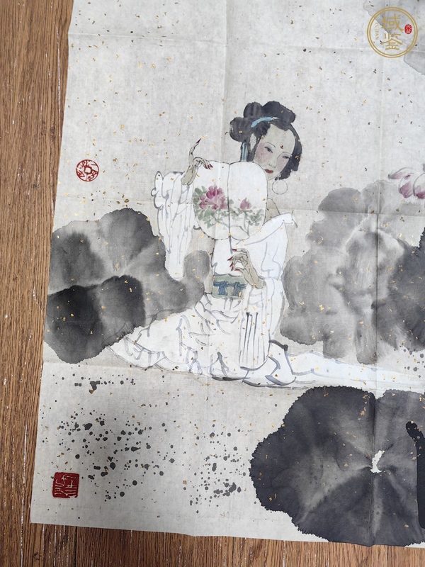 古玩字畫孔維克消夏圖真品鑒賞圖