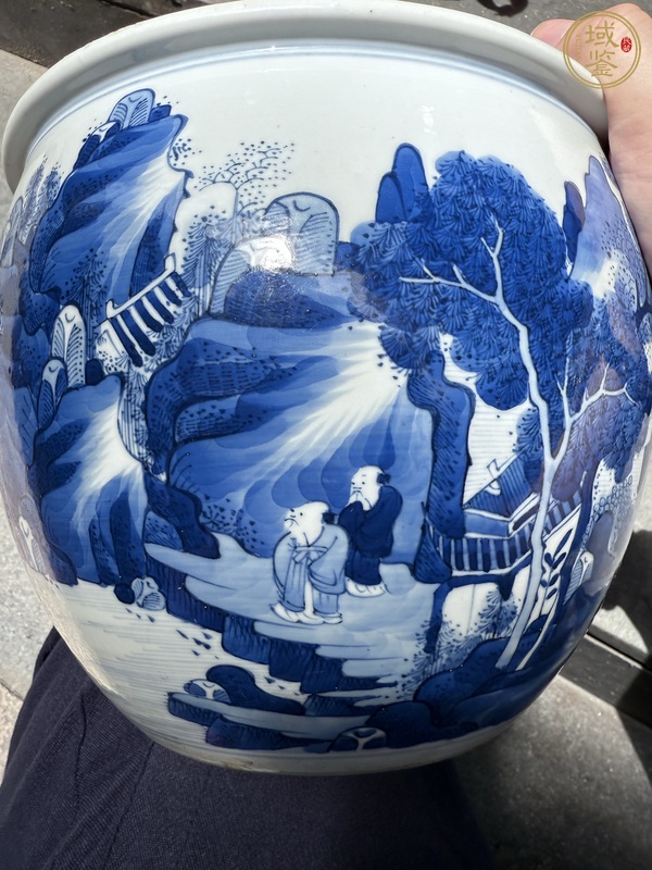 古玩陶瓷青花缸真品鑒賞圖