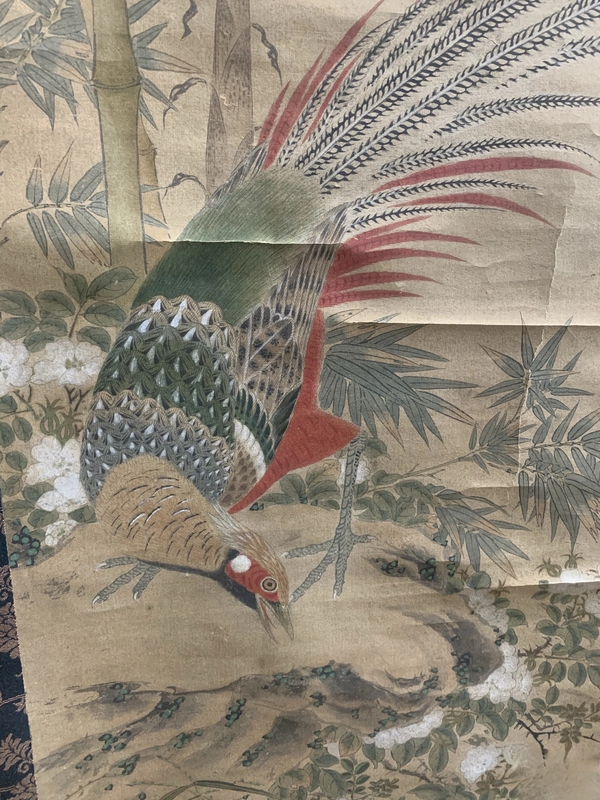 古玩字畫(huà)秋畔翠竹錦雞立軸拍賣(mài),當(dāng)前價(jià)格8000元