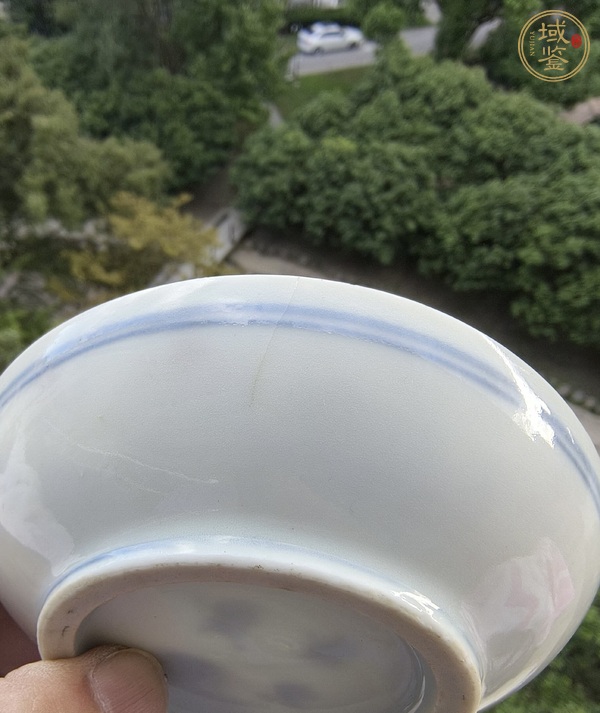 古玩陶瓷民國青花釉里紅盤真品鑒賞圖