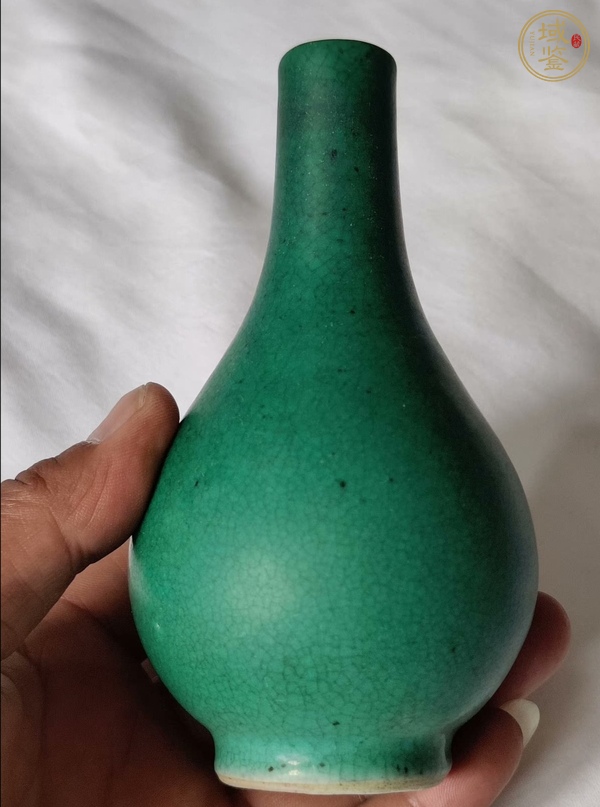 古玩綠哥釉膽瓶真品鑒賞圖