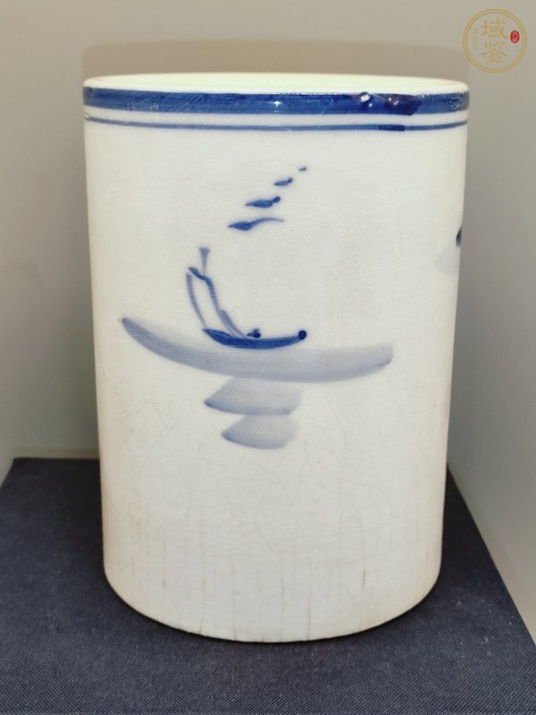 古玩陶瓷民國(guó)青花筆筒真品鑒賞圖