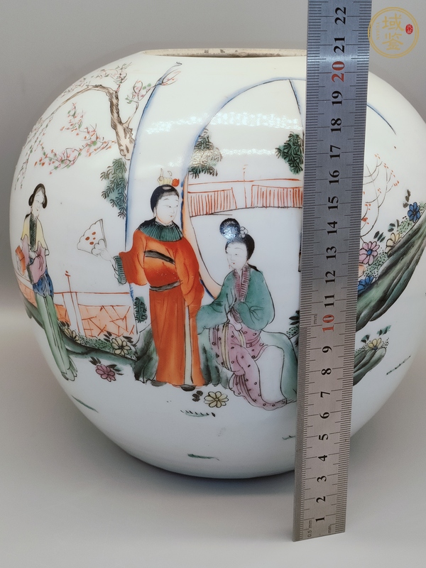 古玩陶瓷民國粉彩紅樓夢罐真品鑒賞圖