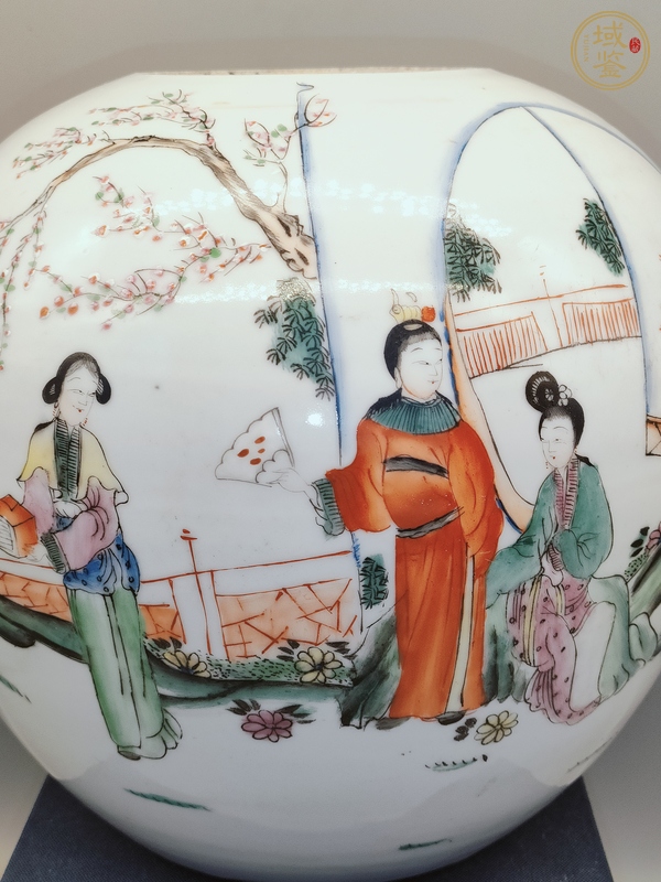 古玩民國粉彩紅樓夢罐真品鑒賞圖