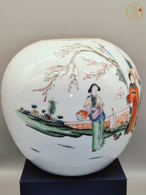 古玩陶瓷民國粉彩紅樓夢罐真品鑒賞圖