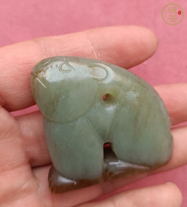 古玩玉器仿古玉兔真品鑒賞圖