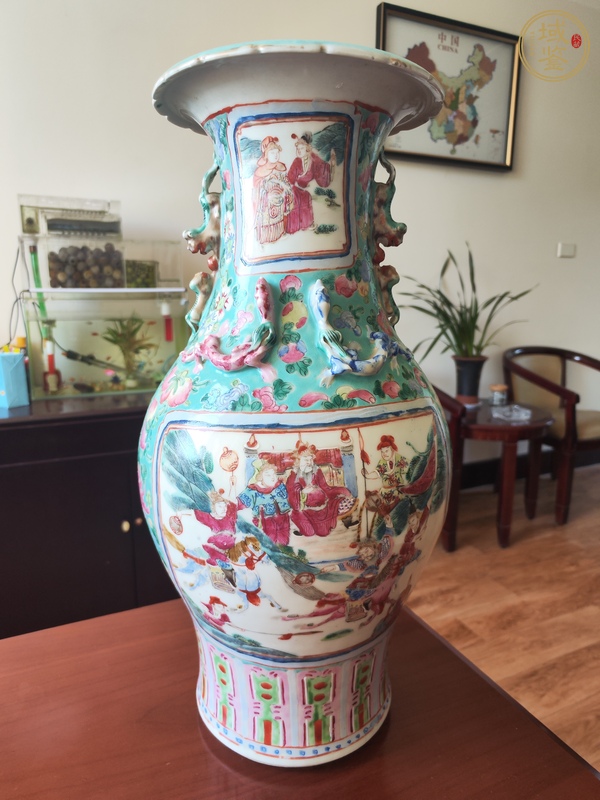 古玩陶瓷同治細(xì)路粉彩瓶真品鑒賞圖