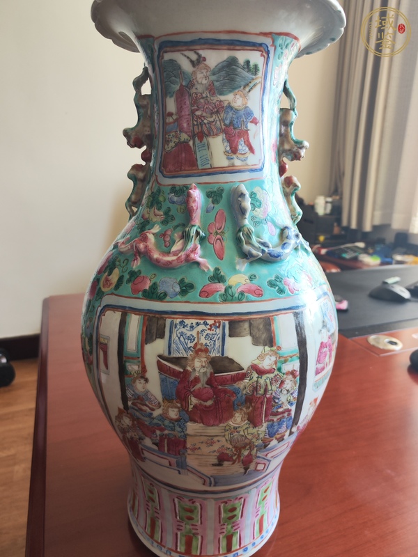 古玩陶瓷同治細(xì)路粉彩瓶真品鑒賞圖