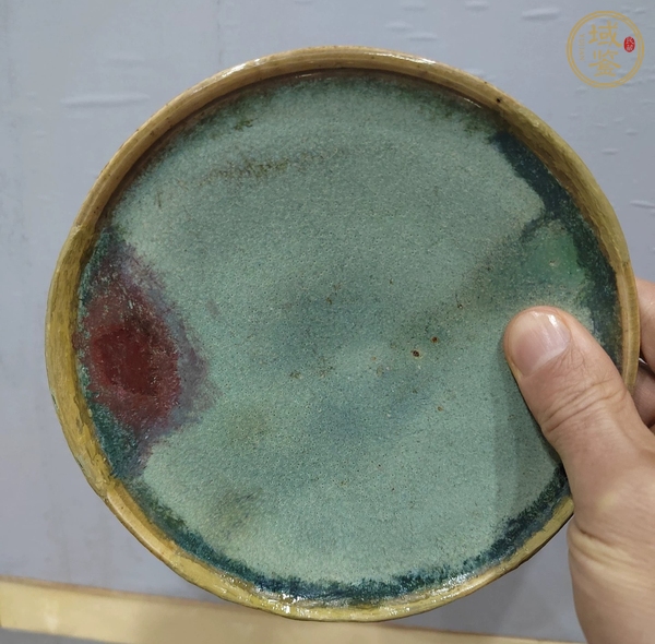 古玩陶瓷元鈞盤真品鑒賞圖