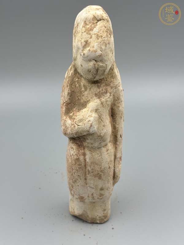 古玩陶瓷唐·白陶俑真品鑒賞圖