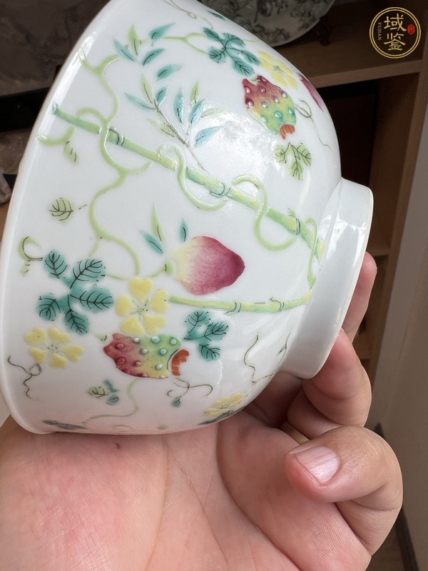 古玩陶瓷粉彩癩瓜碗真品鑒賞圖
