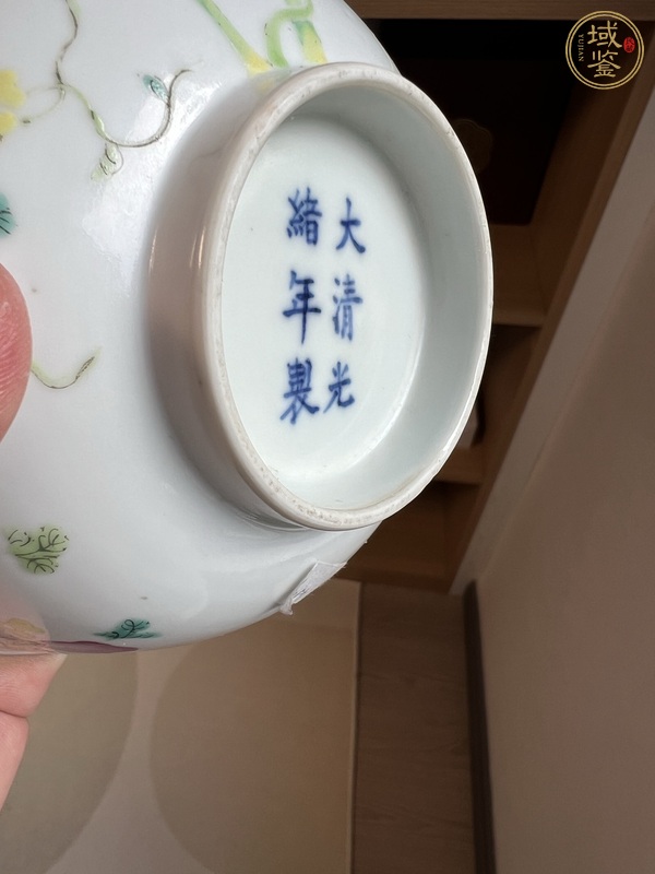 古玩陶瓷粉彩癩瓜碗真品鑒賞圖