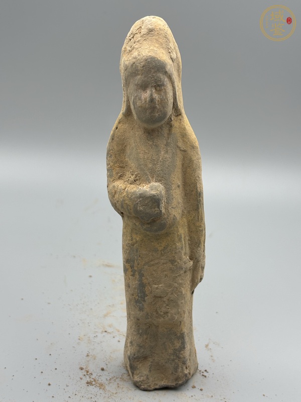 古玩陶瓷唐·鋼胎風帽俑真品鑒賞圖