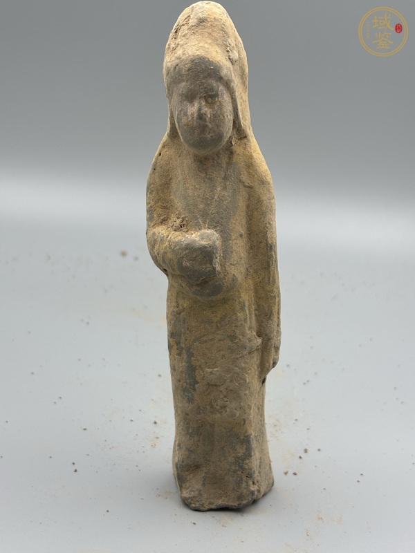 古玩陶瓷唐·鋼胎風帽俑真品鑒賞圖