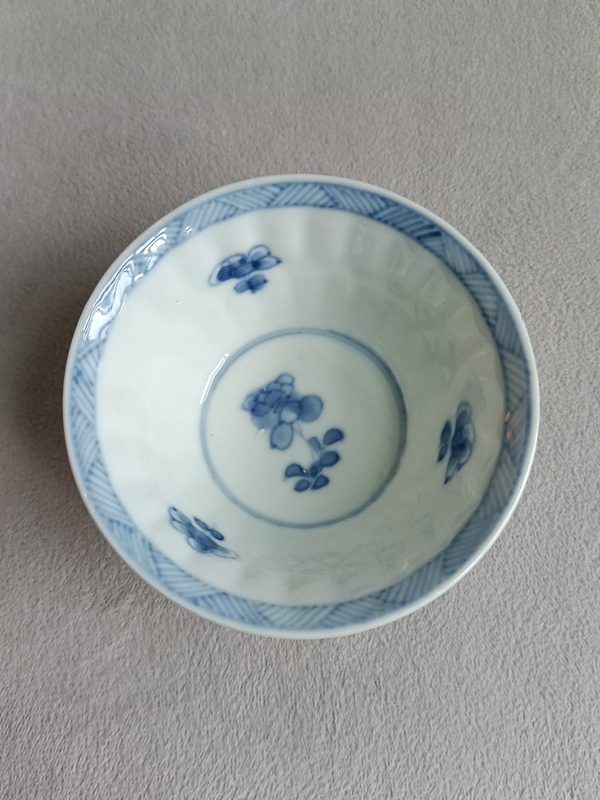 古玩陶瓷花卉紋青花杯拍賣，當前價格1360元
