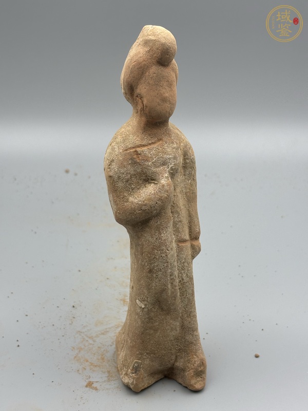 古玩陶瓷唐·高發髻婦女俑真品鑒賞圖