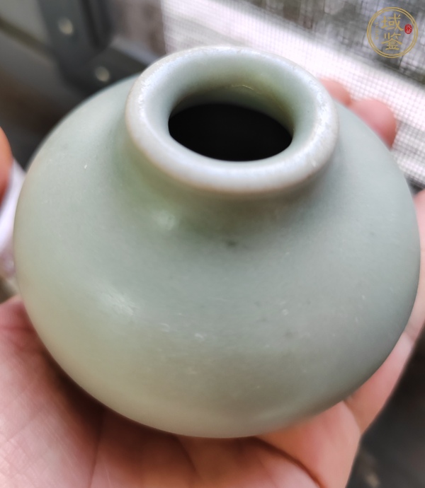 古玩陶瓷龍泉青瓷水盂真品鑒賞圖