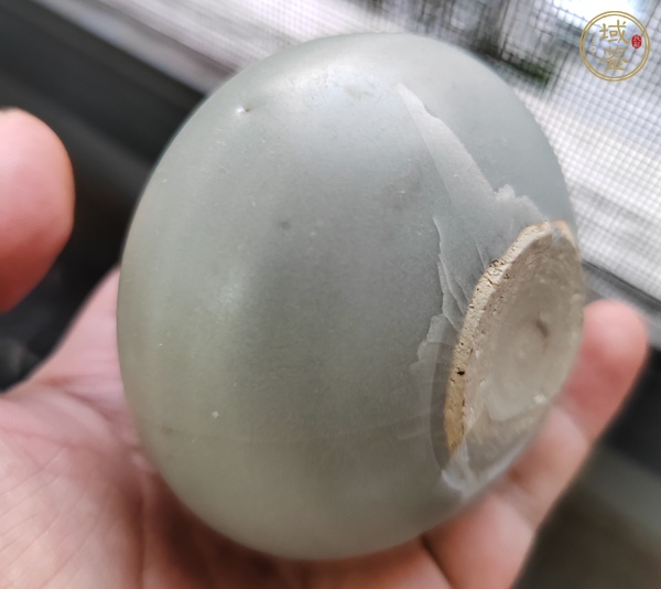 古玩陶瓷龍泉青瓷水盂真品鑒賞圖