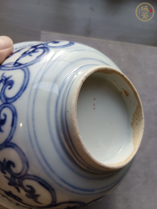 古玩陶瓷青花夔龍紋碗真品鑒賞圖