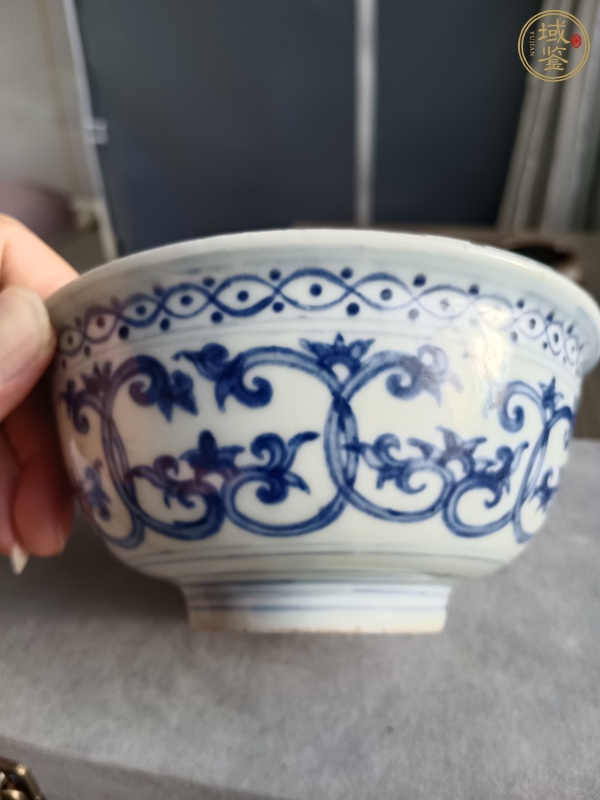 古玩陶瓷青花夔龍紋碗真品鑒賞圖