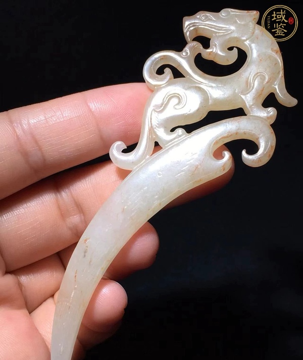 古玩玉器做舊仿戰國“龍紋玉觿”真品鑒賞圖