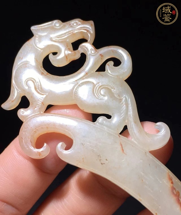 古玩玉器做舊仿戰國“龍紋玉觿”真品鑒賞圖