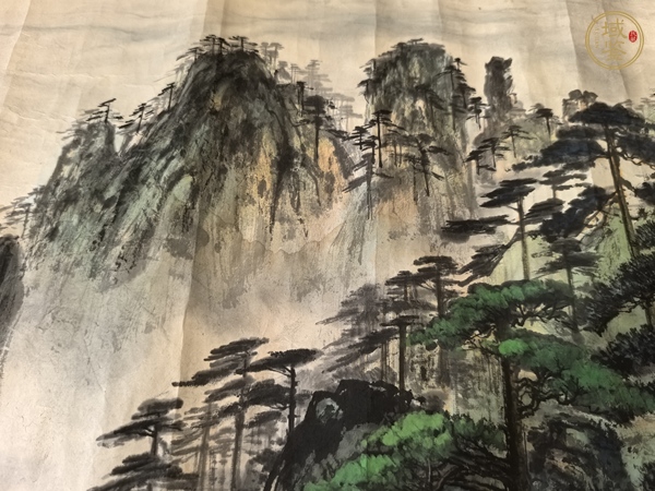 古玩字畫蕭毓明山水云海真品鑒賞圖