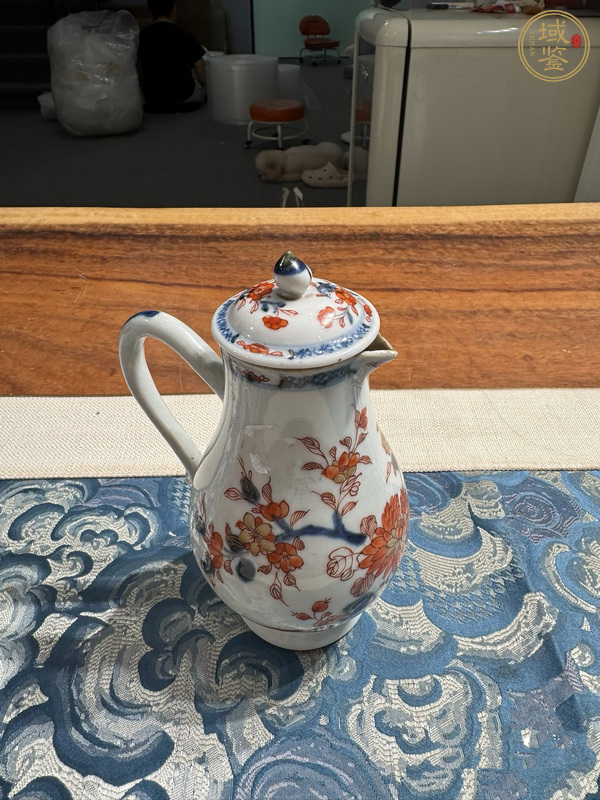 古玩青花礬紅奶壺真品鑒賞圖