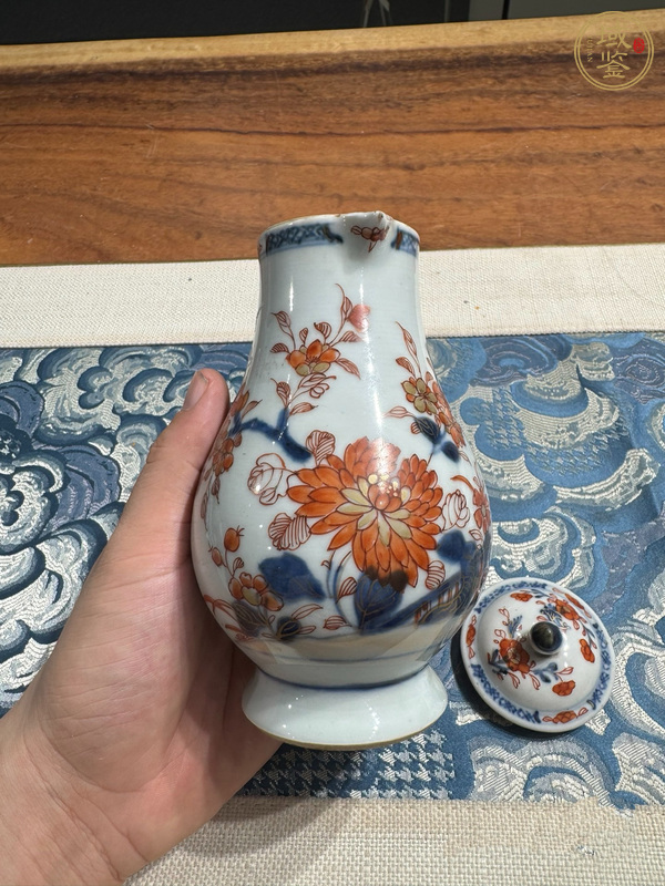 古玩陶瓷青花礬紅奶壺真品鑒賞圖