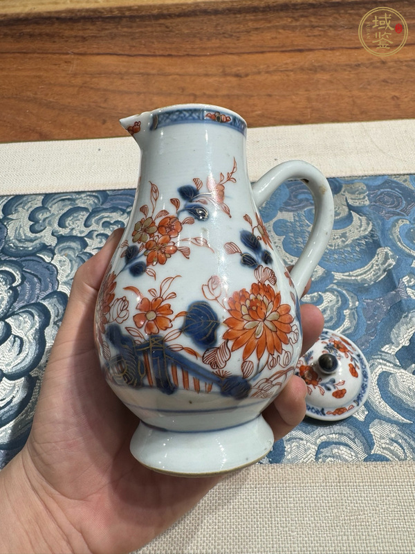 古玩陶瓷青花礬紅奶壺真品鑒賞圖