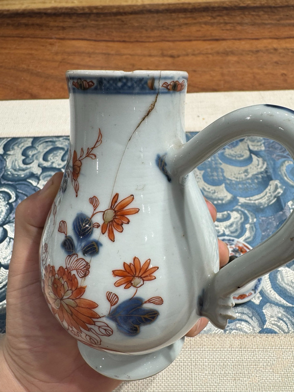 古玩陶瓷清·康熙青花礬紅奶壺拍賣,當前價格1300元