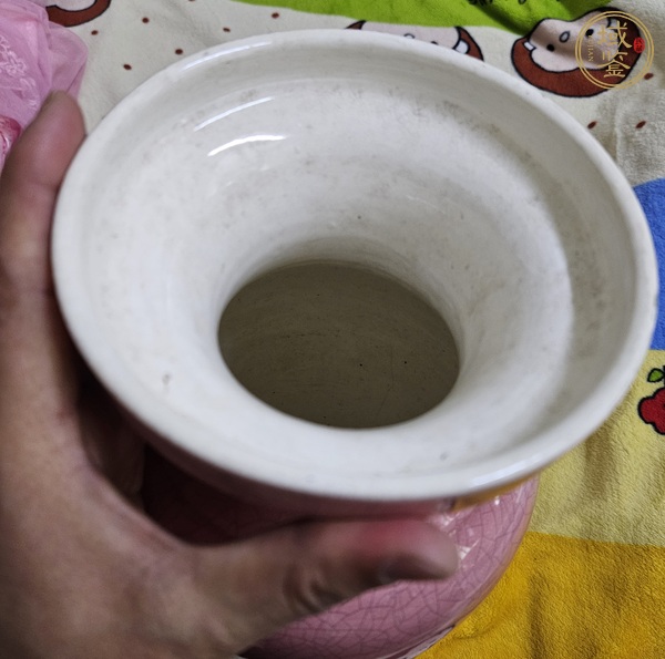 古玩陶瓷紅哥釉盤口瓶真品鑒賞圖