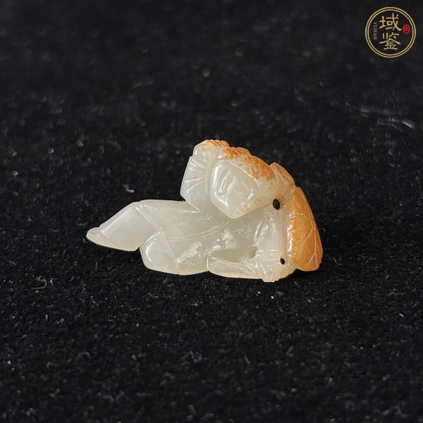 古玩和田玉雕“執荷童子”真品鑒賞圖