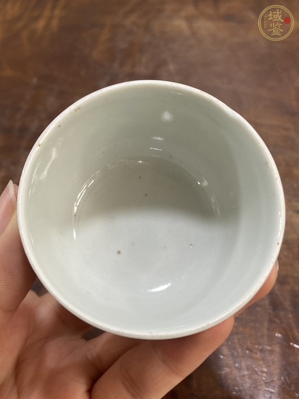 古玩陶瓷青花三陽開泰紋茶碗真品鑒賞圖