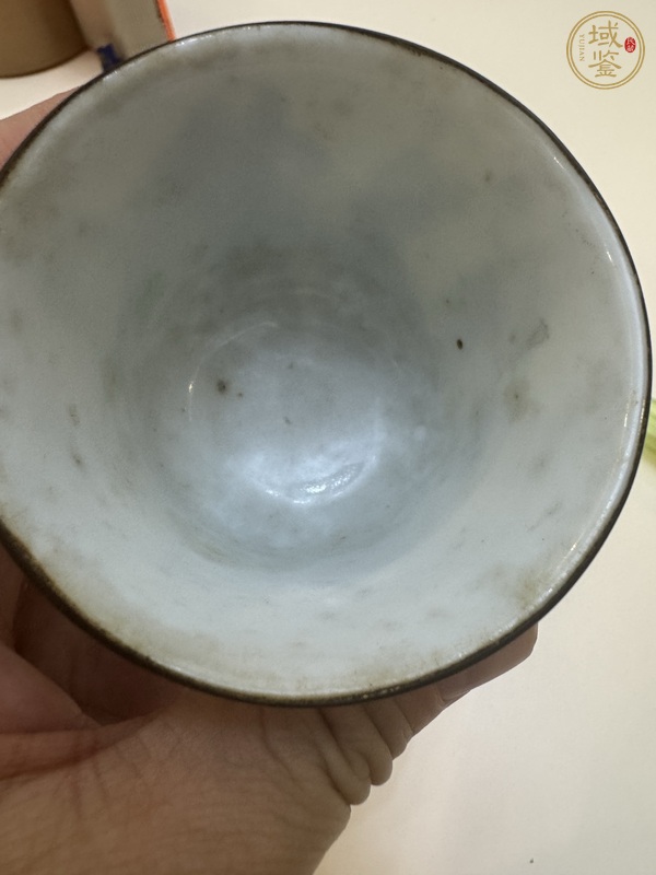 古玩陶瓷八仙人物青花杯真品鑒賞圖