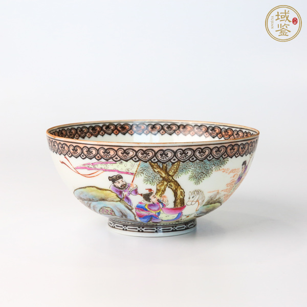 古玩陶瓷人物紋碗真品鑒賞圖
