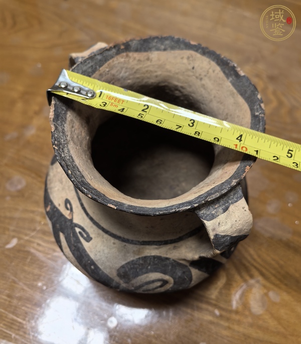 古玩陶瓷彩繪雙系陶罐真品鑒賞圖