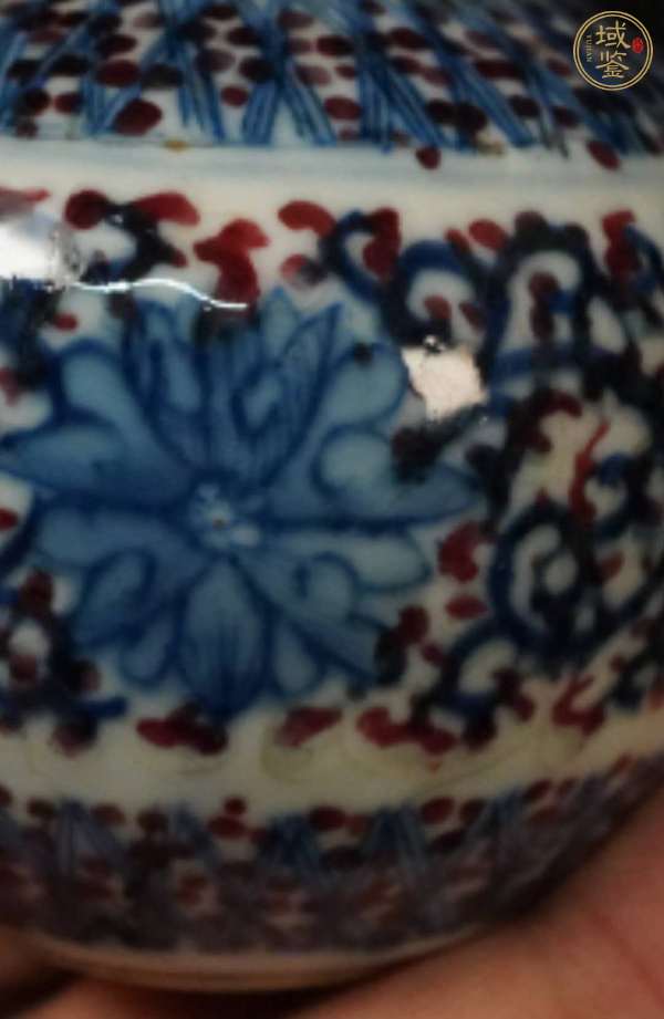古玩陶瓷青花釉里紅罐真品鑒賞圖