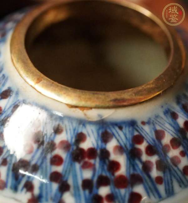 古玩陶瓷青花釉里紅罐真品鑒賞圖