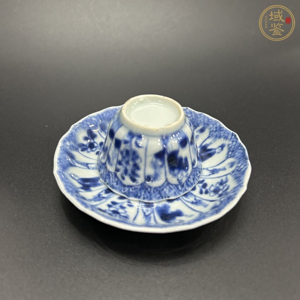 古玩陶瓷青花人物紋杯碟真品鑒賞圖