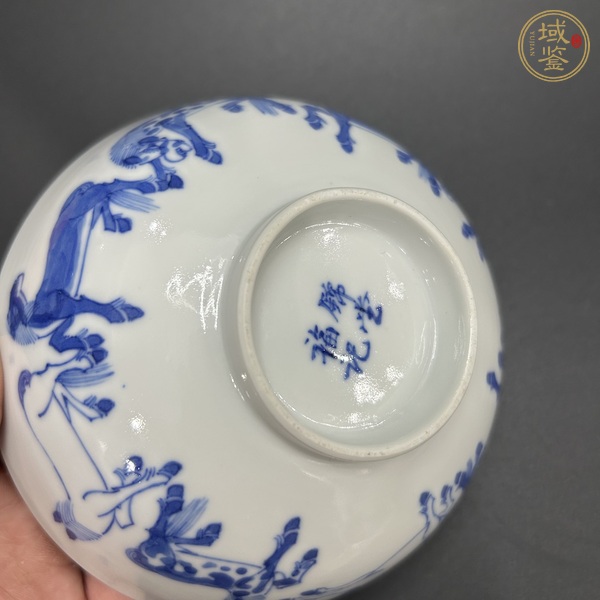 古玩陶瓷青花馬紋蓋碗真品鑒賞圖