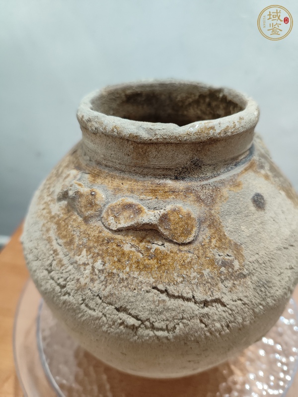 古玩陶瓷黃釉罐真品鑒賞圖