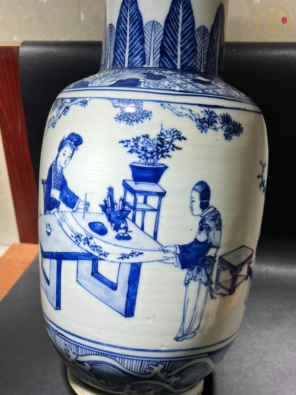古玩陶瓷琴棋書畫青花瓶真品鑒賞圖