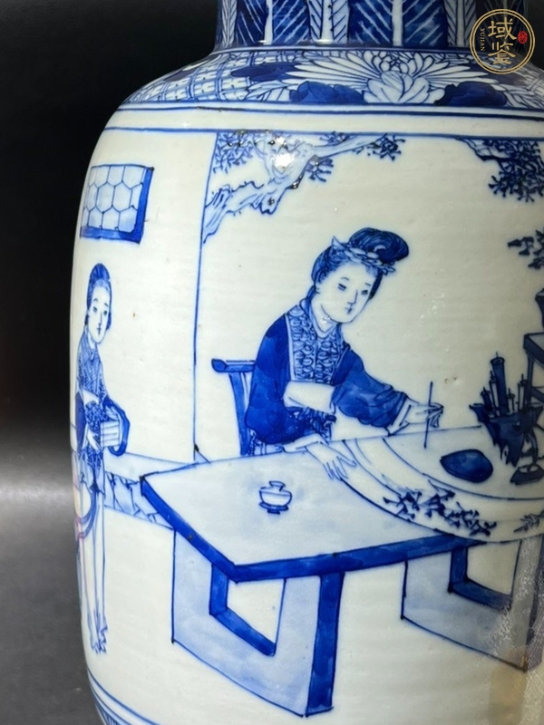 古玩陶瓷琴棋書畫青花瓶真品鑒賞圖