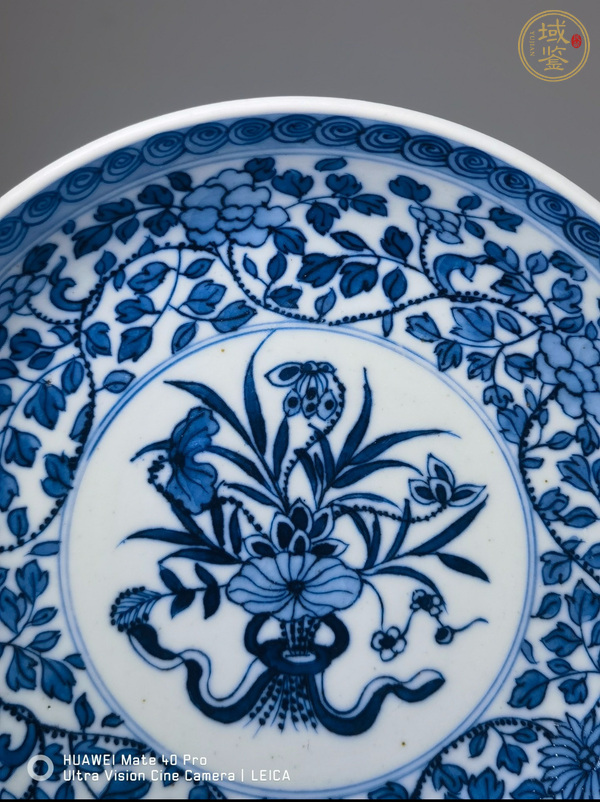 古玩陶瓷青花盤真品鑒賞圖