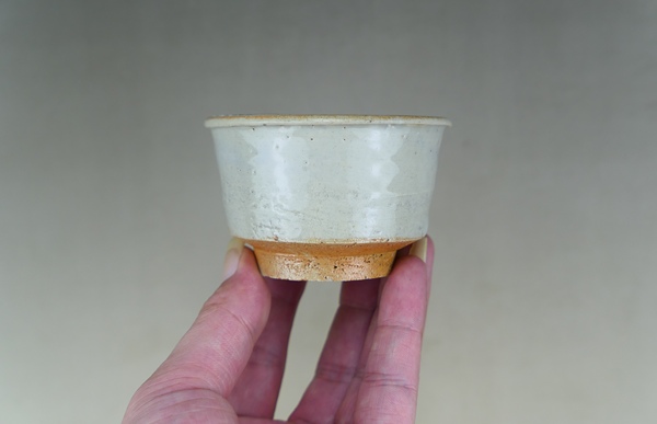 古玩陶瓷明代龍泉青瓷青釉杯和托（罕見釉色類似月白釉）拍賣，當前價格115元