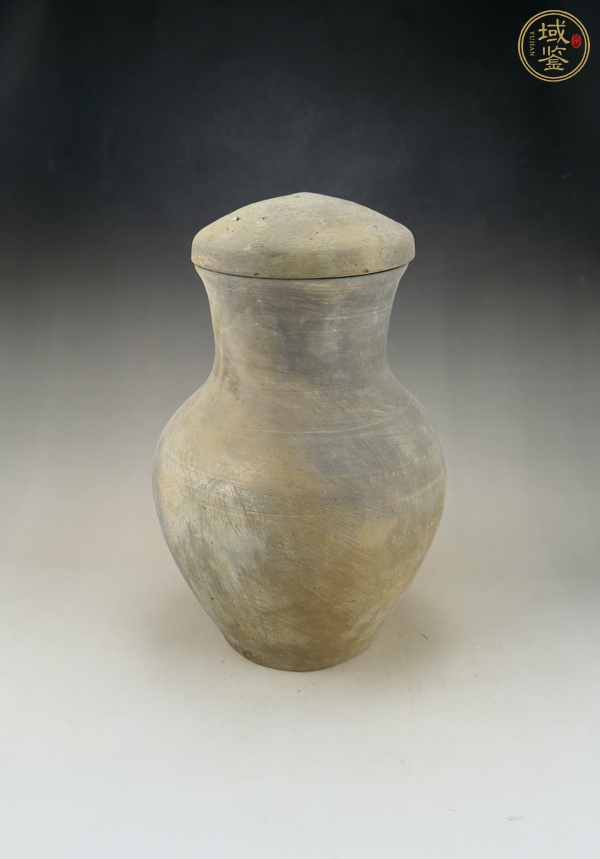 古玩陶瓷灰陶漢壺真品鑒賞圖