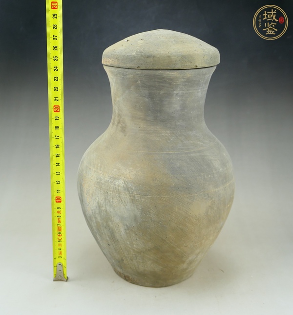 古玩陶瓷灰陶漢壺真品鑒賞圖