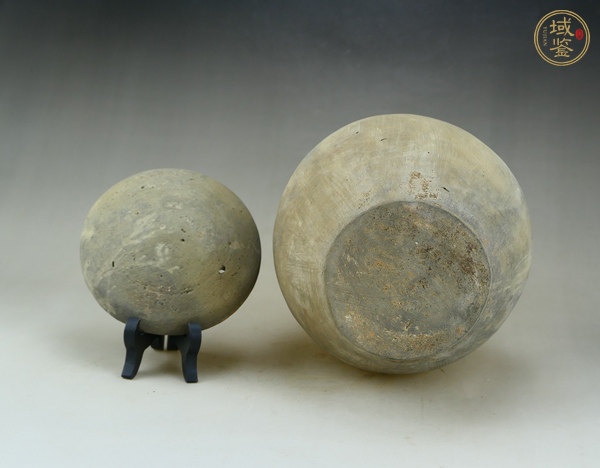 古玩陶瓷灰陶漢壺真品鑒賞圖