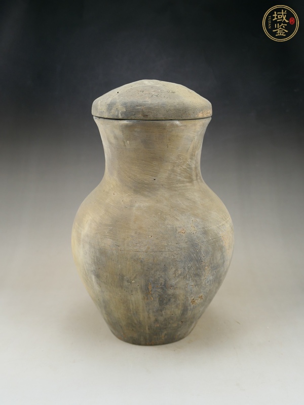 古玩陶瓷灰陶漢壺真品鑒賞圖